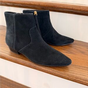 J. Crew Black Suede Ankle Booties